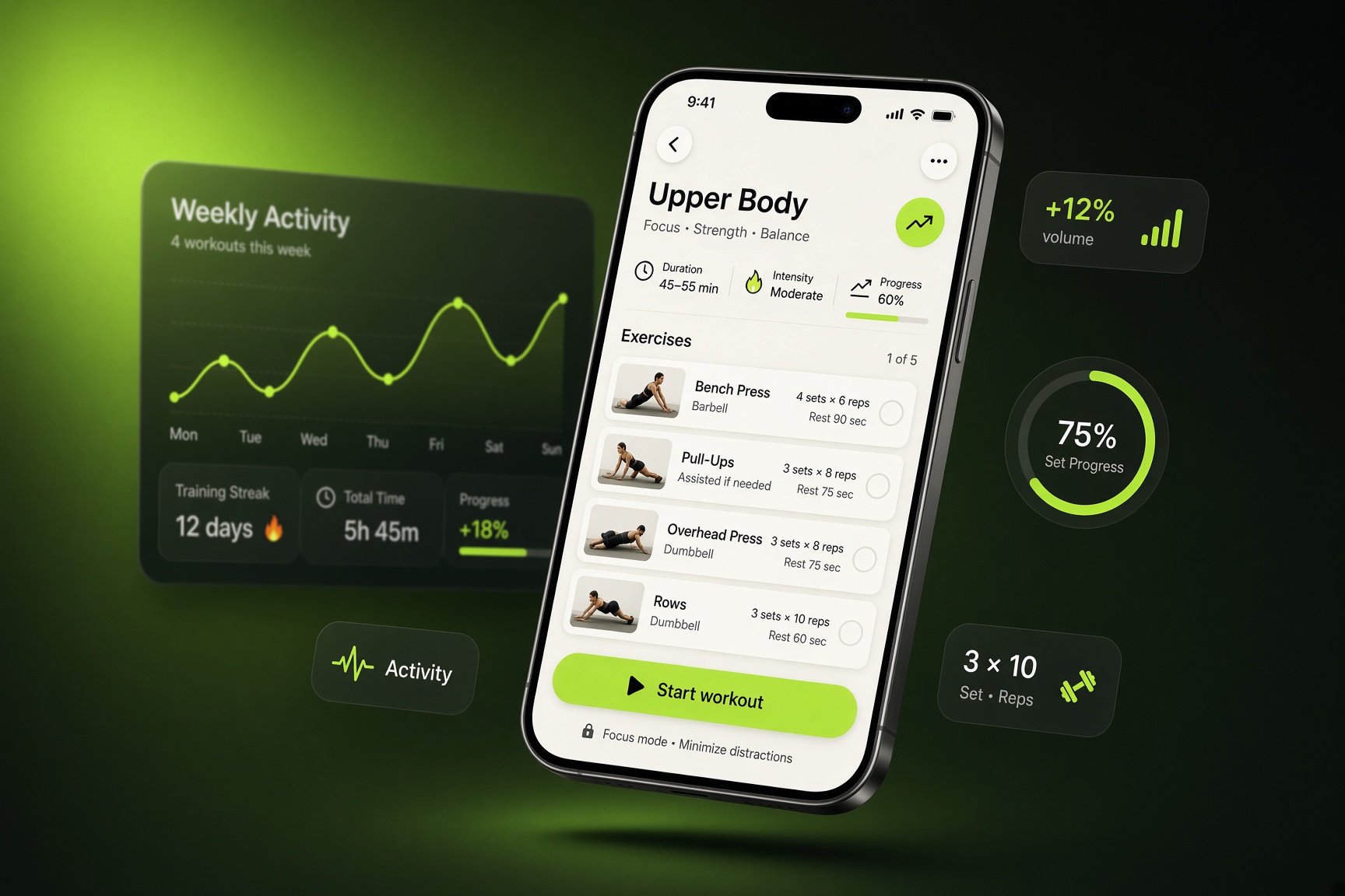 Workouts Notes app preview